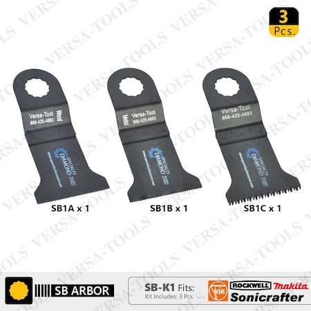 Versa Tool 3 PC 45mm Oscillating Multi Tool Saw Blade Set SB-K1